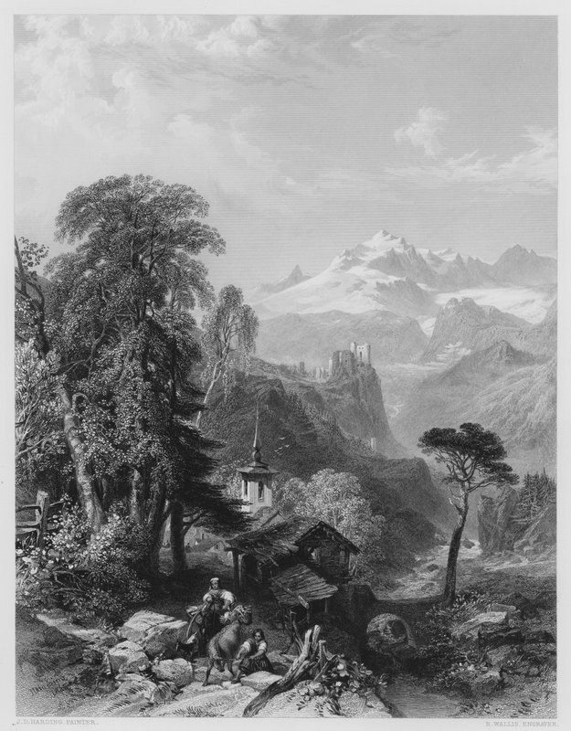 Val St Nicola, Svájc (metszet) alkotó: James Duffield Harding