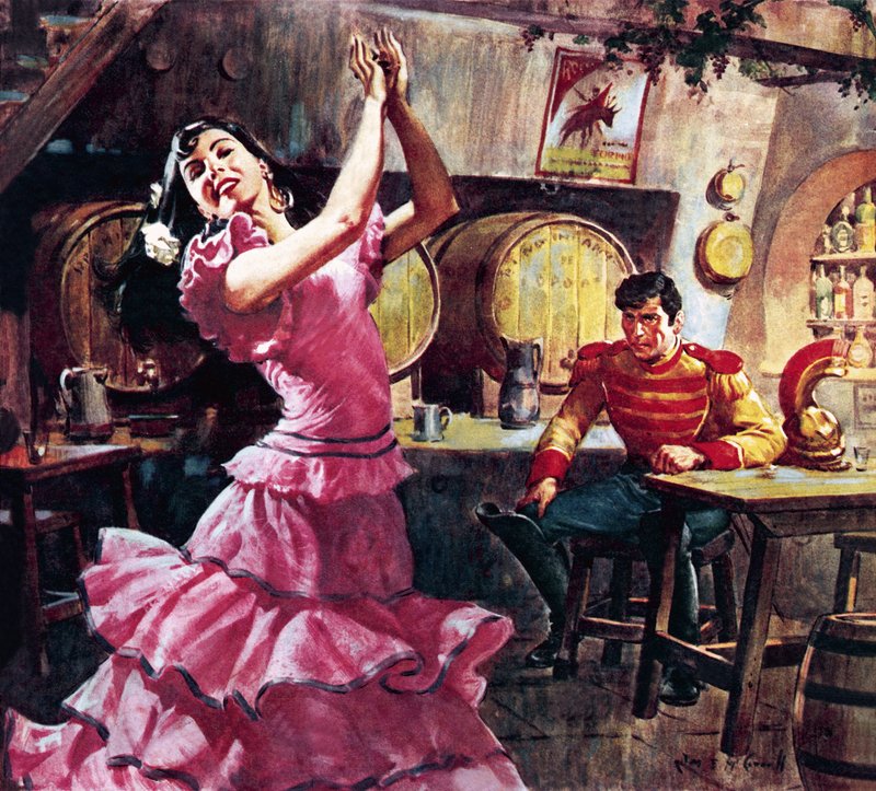 Carmen és Don Jose alkotó: James Edwin McConnell