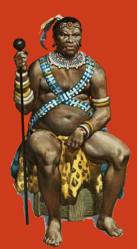 Dingaan, a zuluk főnöke alkotó: James Edwin McConnell