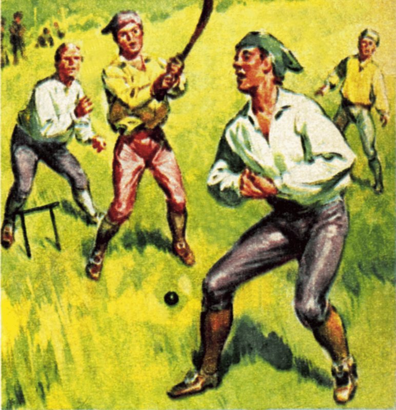 Korai krikett két csonkkal alkotó: James Edwin McConnell