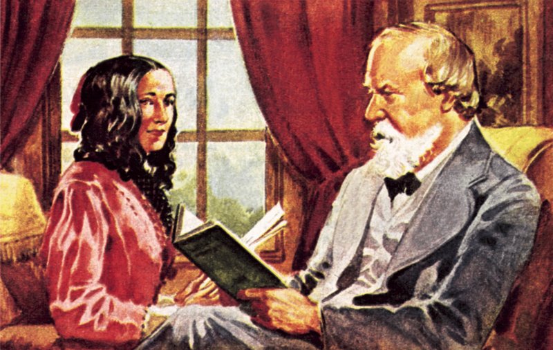 Robert Browning és Elizabeth Barrett Browning alkotó: James Edwin McConnell