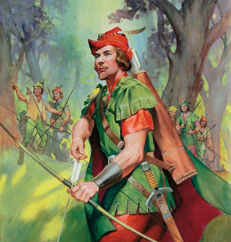 Robin Hood (gouache, papír) alkotó: James Edwin McConnell