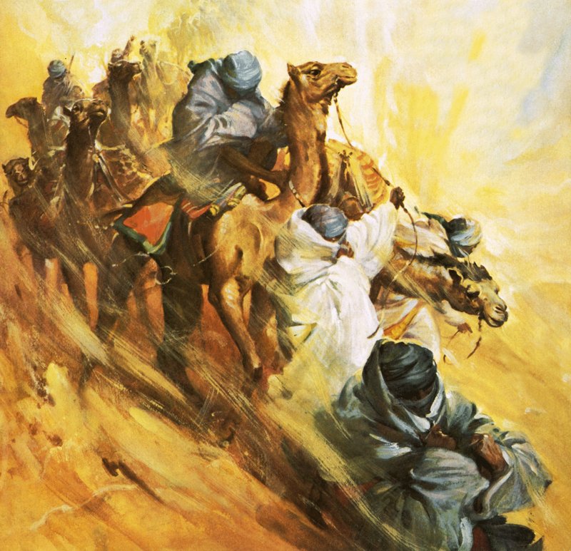 Rosita Forbes elindul, hogy megtalálja a félig mitikus Kufra erődítményét. alkotó: James Edwin McConnell