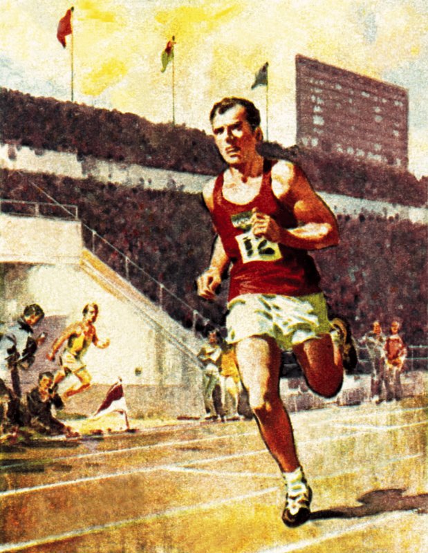 Maratoni futás az olimpián alkotó: James Edwin McConnell