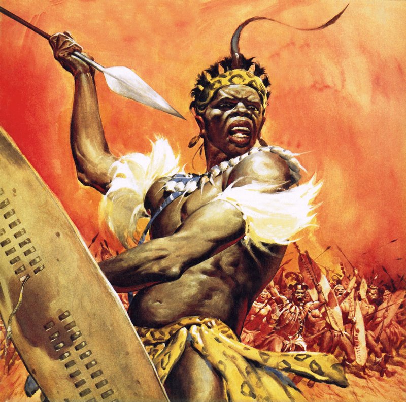 Zulu harcos alkotó: James Edwin McConnell