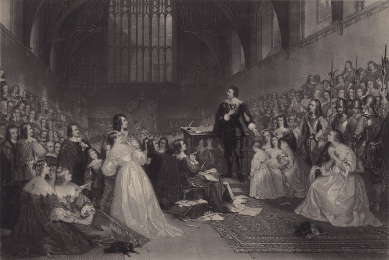 Thomas, Strafford grófjának pere a Westminster Hallban, 1641 alkotó: James F. Scott