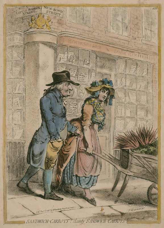 Szendvics-sárgarépa - Lady Sandwich sárgarépa alkotó: James Gillray