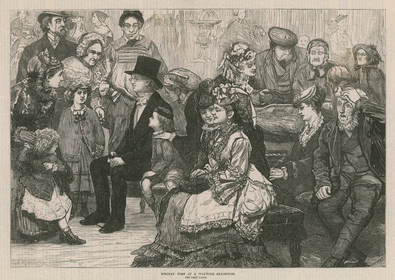 Madame Tussaud & Sons: Nyaralás egy viaszkiállításon (metszet) alkotó: James Macbeth