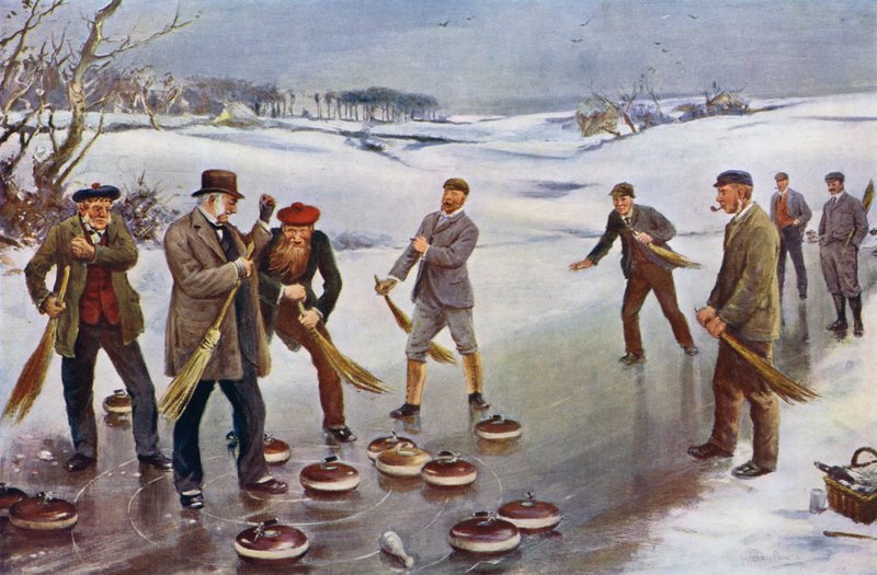 Curling (színes litho) alkotó: James Michael Brown