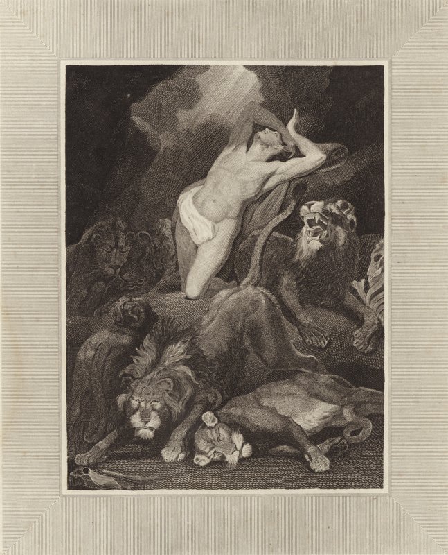 Daniel az oroszlán barlangjában alkotó: James Northcote