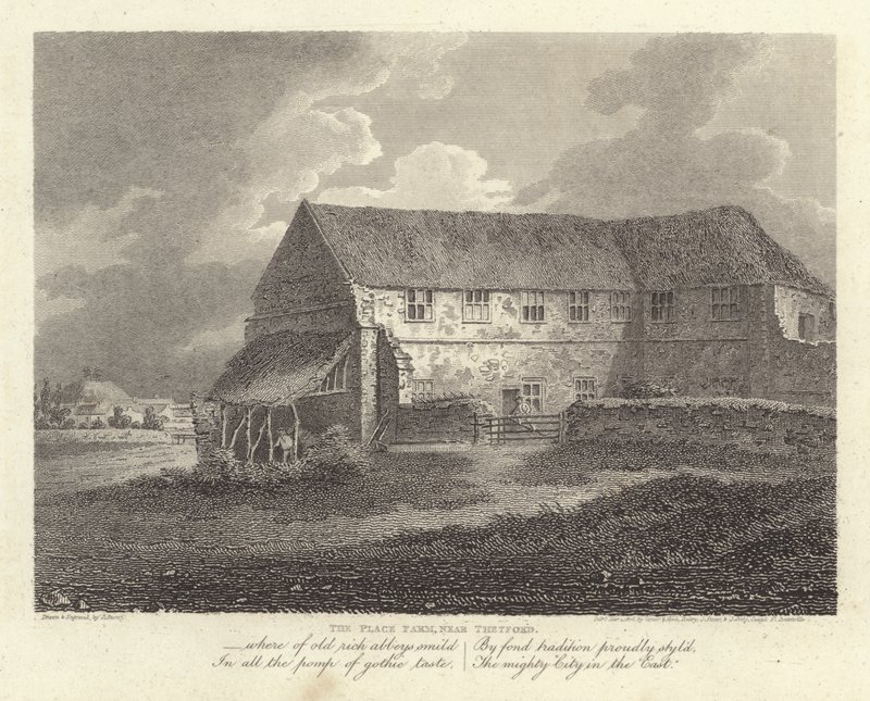 Robert Bloomfield, költő: The Place Farm, Thetford közelében (metszet) alkotó: James Storer