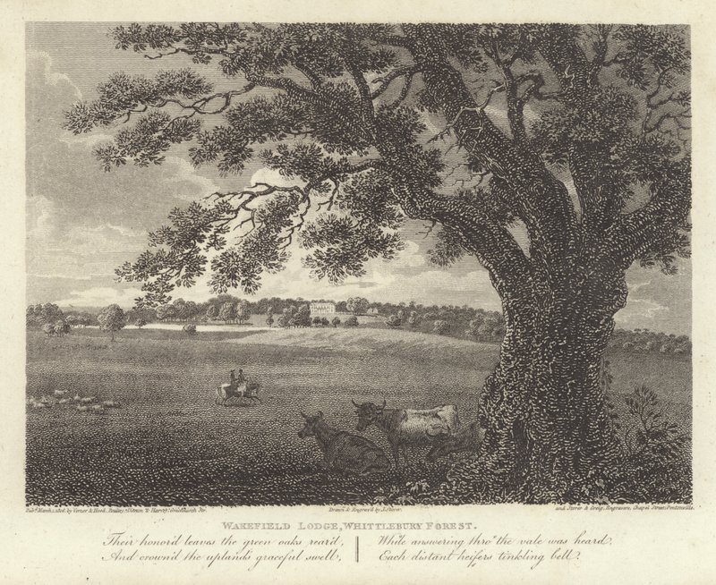 Robert Bloomfield, költő: Wakefield Lodge, Whittlebury Forest (metszet) alkotó: James Storer