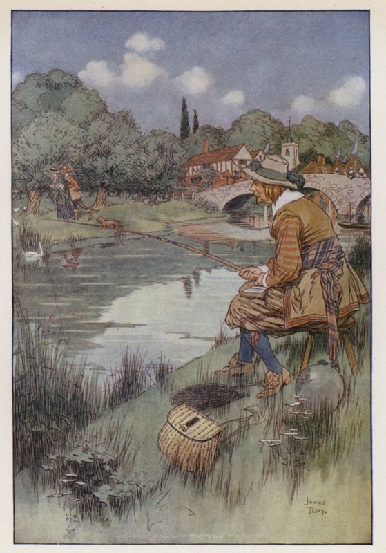 Illusztráció a The Compleat Horgászhoz, Izaak Waltontól alkotó: James Thorpe