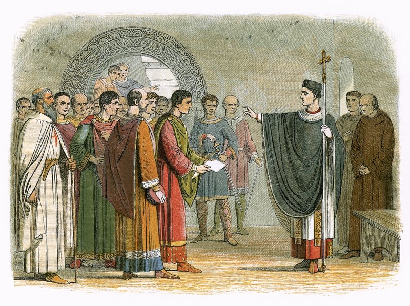 Becket megtiltja Leicester grófjának, hogy ítéletet hozzon ellene alkotó: James William Edmund Doyle