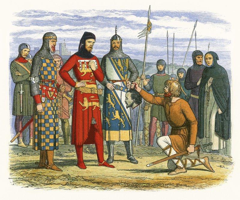 Gaveston fejét megmutatták Lancaster grófjának alkotó: James William Edmund Doyle