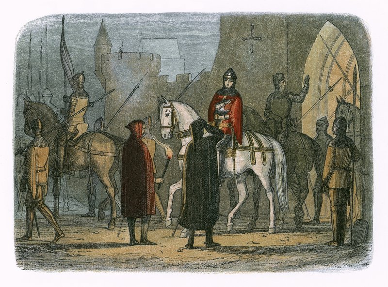 V. Henrik király a lollardok ellen vonul alkotó: James William Edmund Doyle