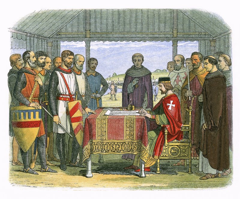 János király aláírja a Nagy Chartát alkotó: James William Edmund Doyle