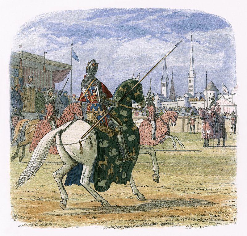 II. Richárd király leállítja a Hereford és Norfolk közötti párbajt alkotó: James William Edmund Doyle