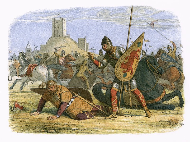 Robert megsebesítette apját, I. Vilmos királyt alkotó: James William Edmund Doyle