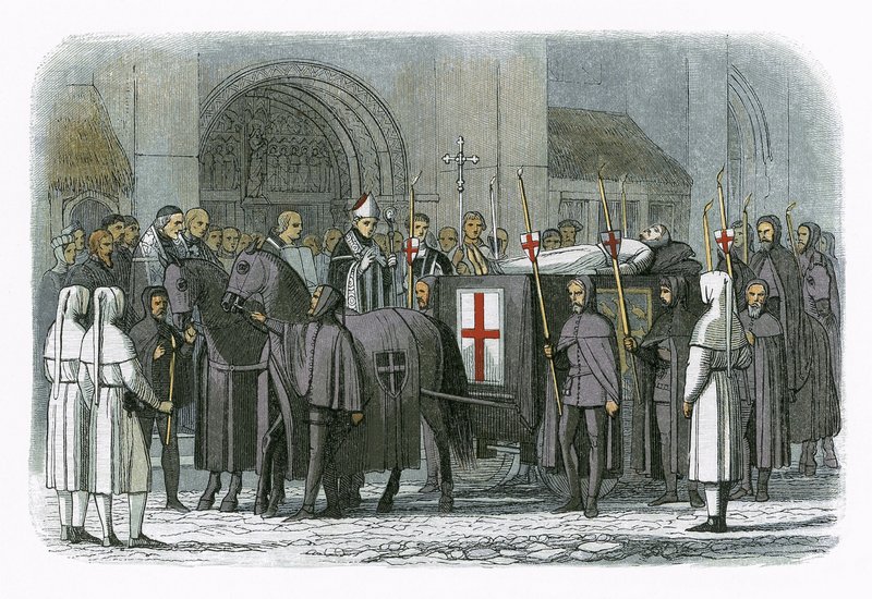 Richard király holttestét a Szent Pál-székesegyházba vitték alkotó: James William Edmund Doyle