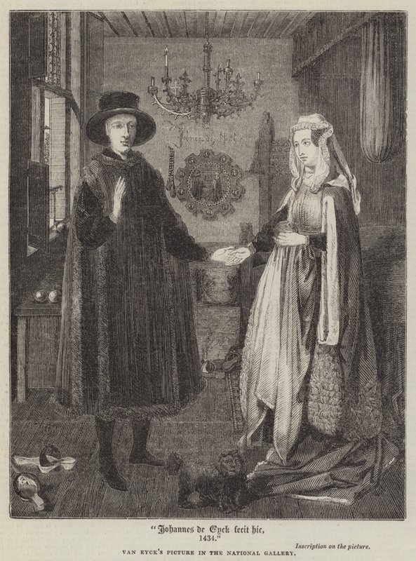Johannes de Eyck itt csinálta, 1434-ben alkotó: Jan van Eyck