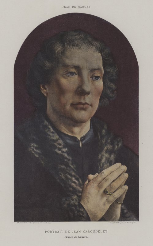 Jean Carondelet portréja (színes litó) alkotó: Jan (c.1472 c.1533) (after) Gossaert