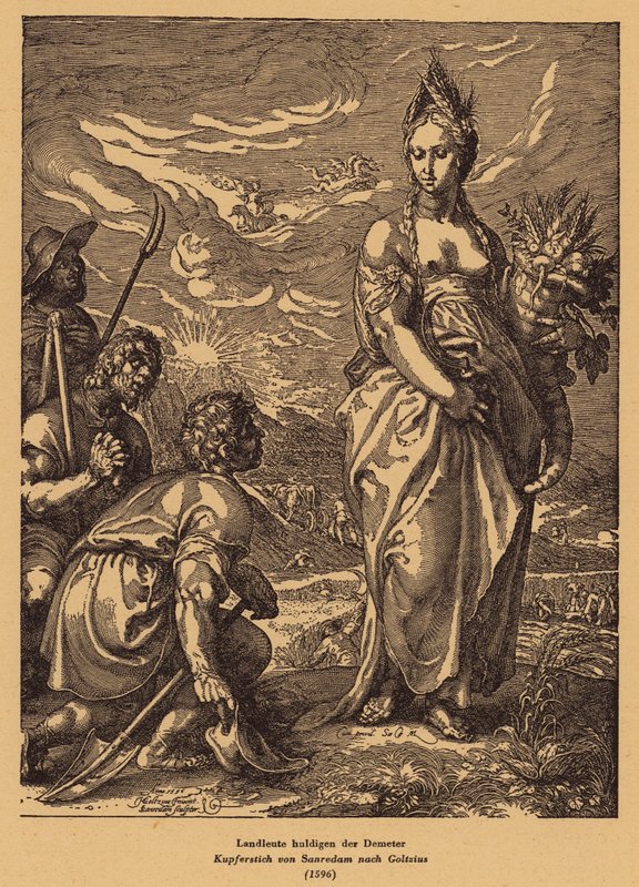Demeter tisztelete (Ceres) (metszet) alkotó: Jan Saenredam