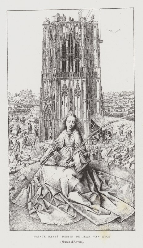 Szent Borbála, 1437 alkotó: Jan van Eyck