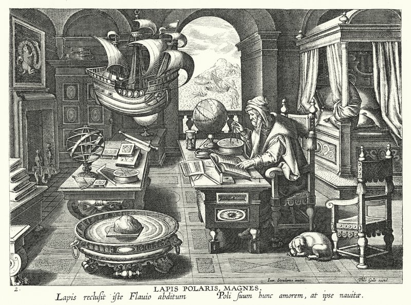 Lapis Polaris Magnes (metszet) alkotó: Jan van der Straet