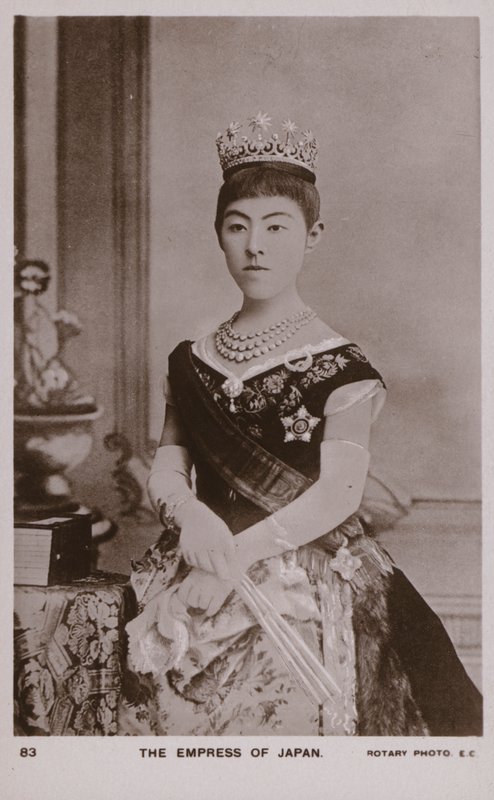 Shoken császárné, Meiji japán császár felesége (f/w fotó) alkotó: Japanese Photographer