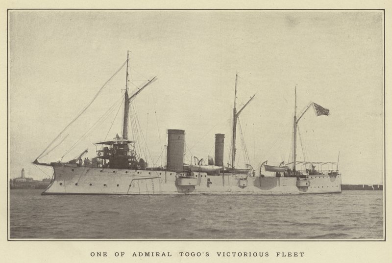 Az Admiral Togos egyik győztes flottája alkotó: Japanese Photographer