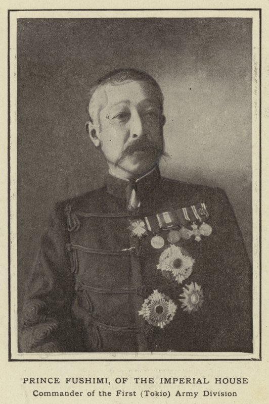 Fushimi herceg, a császári házból, az első (tokiói) hadsereghadosztály parancsnoka alkotó: Japanese Photographer