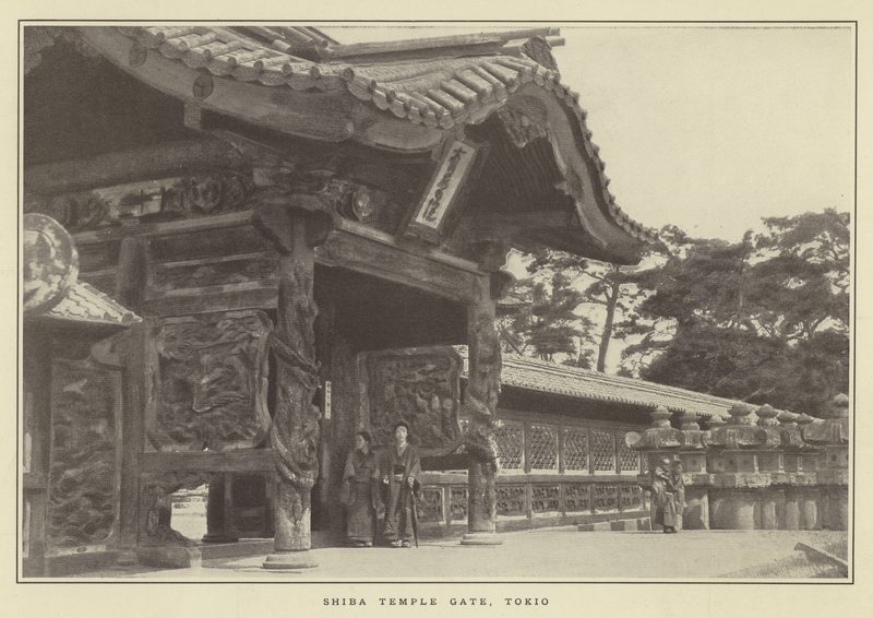 Shiba Temple Gate, Tokio alkotó: Japanese Photographer