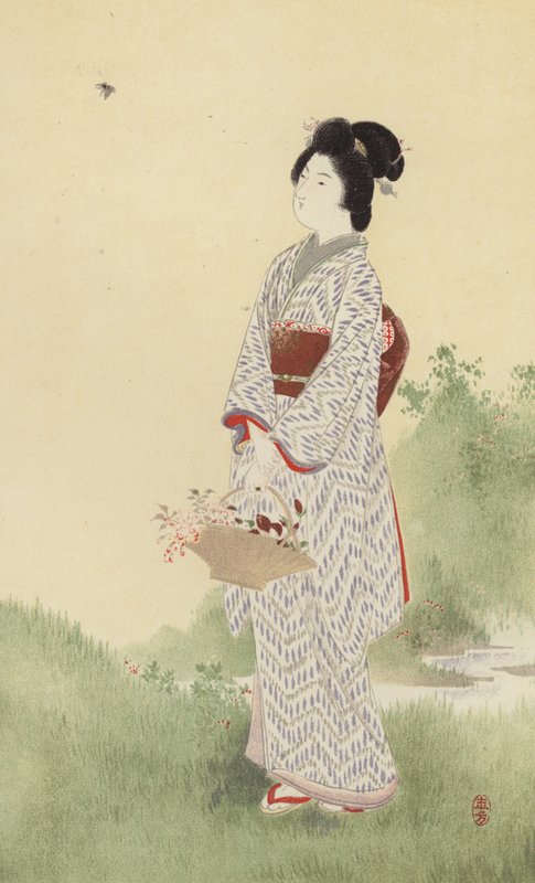 Egy japán lány (chromolitho) alkotó: Japanese School