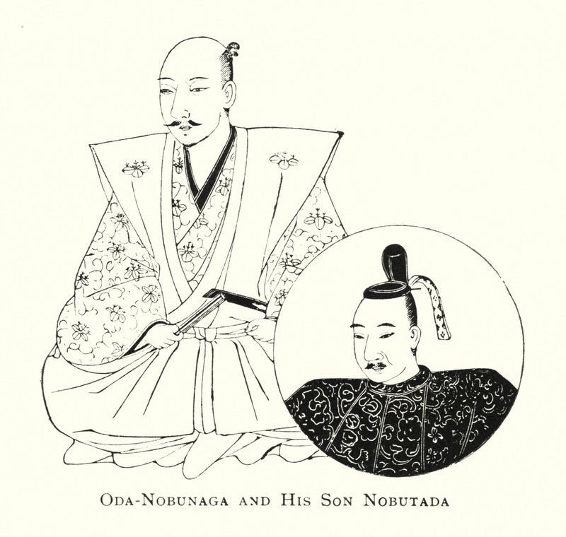 Oda-Nobunaga Proposal d Expenses s Nobututada Mura alkotó: Japanese School