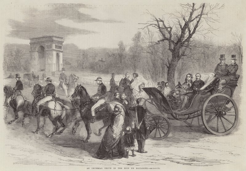 Imperial Drive a Bois de Boulogne-ban alkotó: Jean Adolphe Beauce
