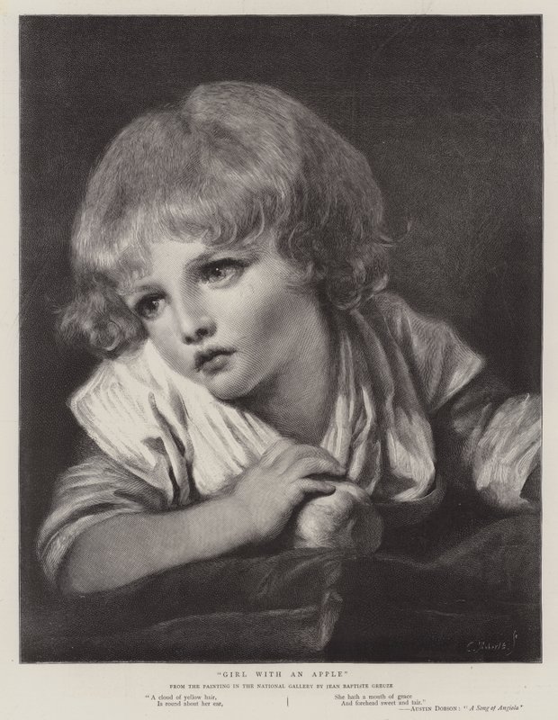 Lány egy almával alkotó: Jean Baptiste Greuze