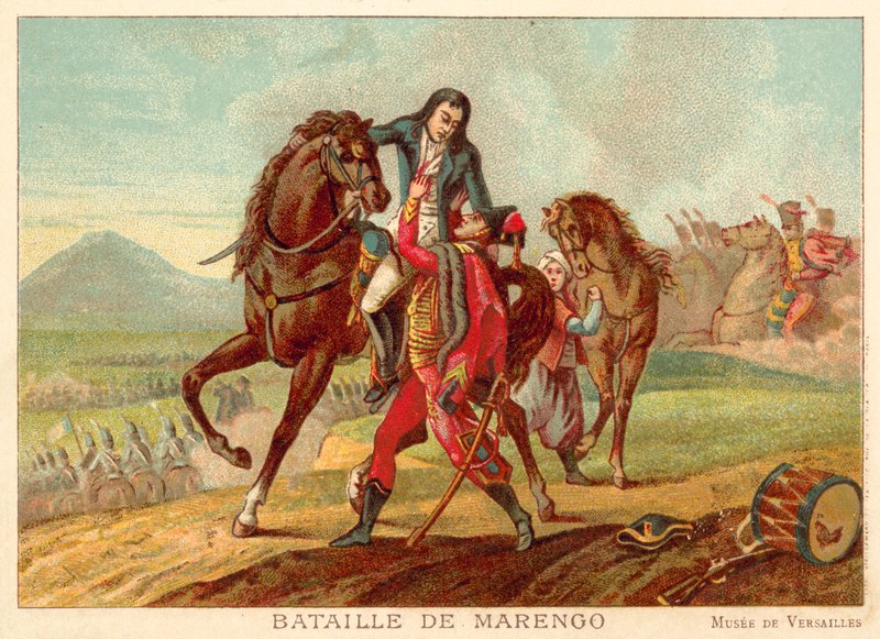 Marengói csata, Olaszország, 1800 (kromolito) alkotó: Jean Baptiste Regnault