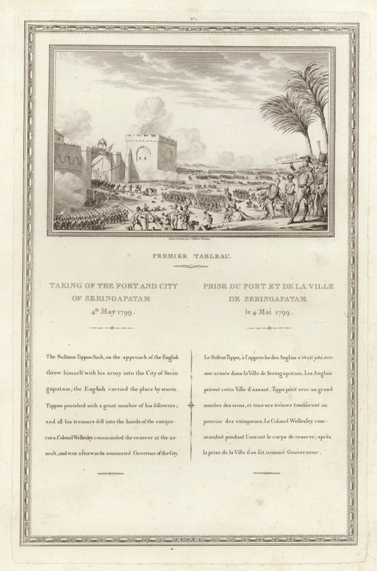 Seringapatam erődjének és városának elfoglalása, 1799. május 4 alkotó: Jean Duplessi Bertaux
