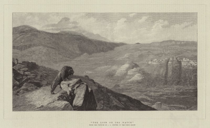 Az oroszlán az őrségben alkotó: Jean Leon Gerome