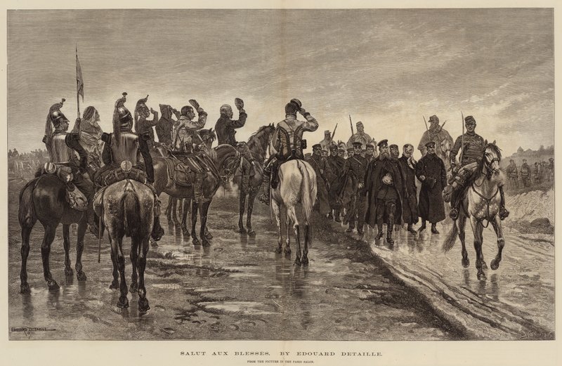 Üdvözlet a sebesülteknek alkotó: Jean Baptiste Edouard Detaille
