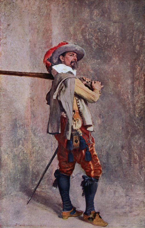 A francia XIII. Lajos korabeli testőr alkotó: Jean Louis Ernest (after) Meissonier
