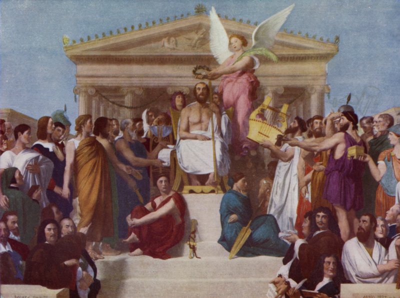 Homérosz apoteózisa alkotó: Jean Auguste Dominique (after) Ingres