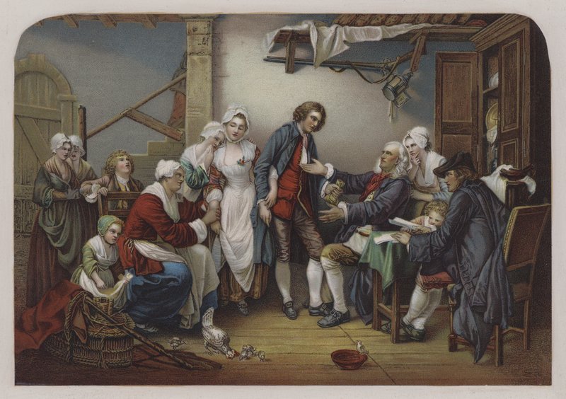 A falusi menyasszony (színes litó) alkotó: Jean Baptiste (after) Greuze
