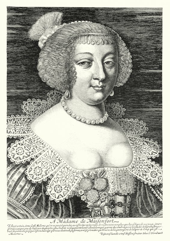 Madame de Maisonfort (metszet) alkotó: Jean Baptiste Alexandre (after) Le Blond