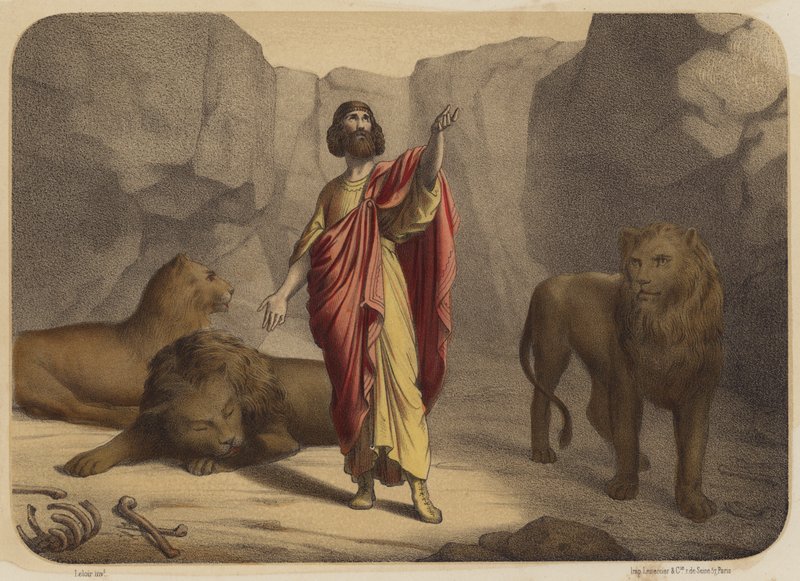 Daniel Az oroszlánok barlangjában alkotó: Jean Baptiste Auguste Leloir