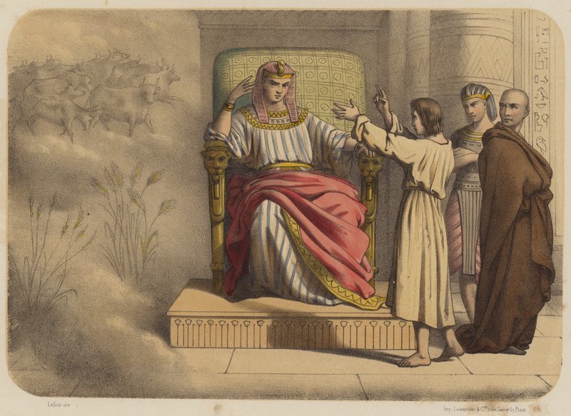 József a fáraó előtt alkotó: Jean Baptiste Auguste Leloir