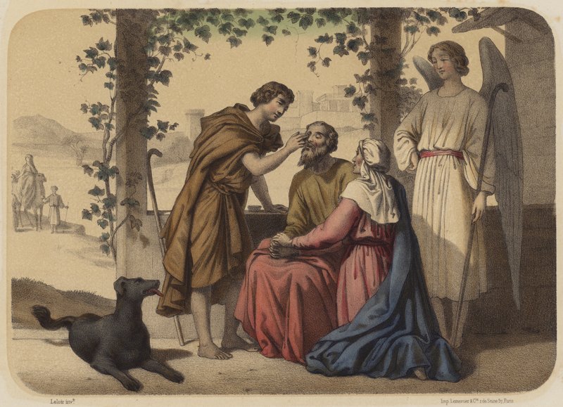 Az ifjú Toby visszatérése alkotó: Jean Baptiste Auguste Leloir