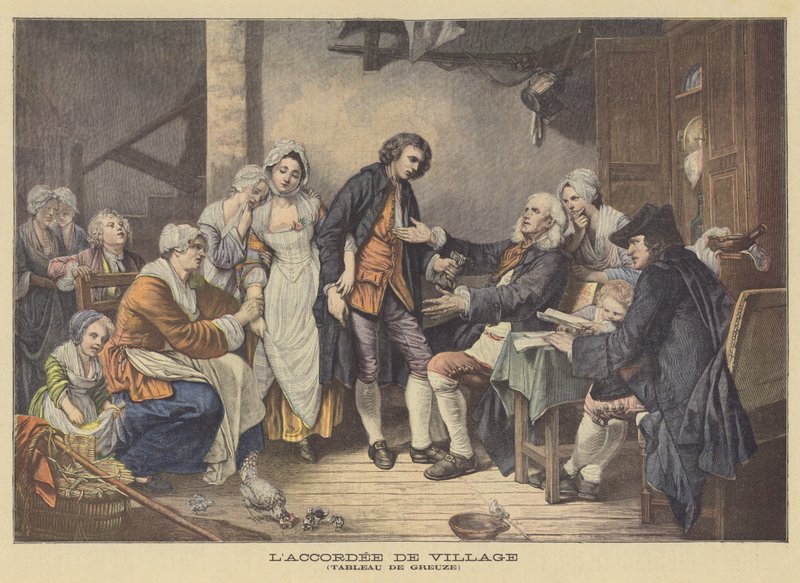 A Village Accordee alkotó: Jean Baptiste Greuze
