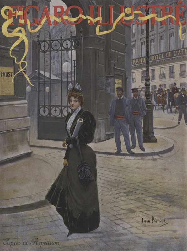 Apres la Repetition (A próba után). A Le Figaro Illustre borítója, 1896. április alkotó: Jean Beraud